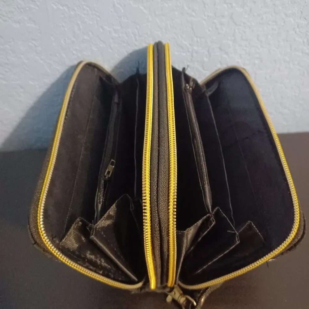 Embroidered, Double-Zip Wallet - Picture 6 of 9